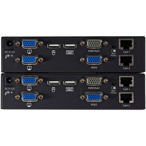 StarTech.com USB Dual VGA KVM Verlängerung bis zu 200m - KVM Extender über Cat5 UTP Netzwerkkabel - 2 Computer - 2 Lokaler