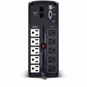 CyberPower CP1000PFCLCDTAA TAA Compliant UPS System - 1000VA/600W, 120 VAC, NEMA 5-15P, Mini-Tower, Sine Wave, 10 Outlets,