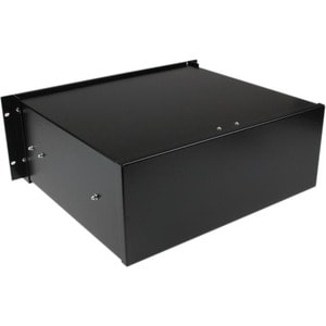 StarTech.com 4U Black Steel Storage Drawer for 19in Racks and Cabinets - 4U Black Sliding Rack Storage Drawer - Add a rugg