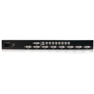 StarTech.com 8 Port 1U Rackmount DVI USB KVM Switch - 8 Computer(s) - WUXGA - 1920 x 1200 - 10 x USB - 9 x DVI - 1U - Rack