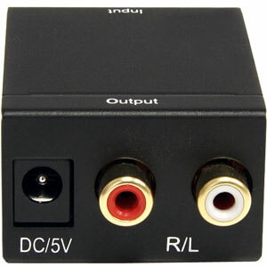 StarTech.com SPDIF Digital Coaxial or Toslink Optical to Stereo RCA Audio Converter - Black