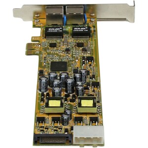 StarTech.com Carte Réseau PCI Express 2 ports Gigabit Ethernet RJ45 10/100/1000Mbps - POE/PSE - PCI Express - Realtek RTL8