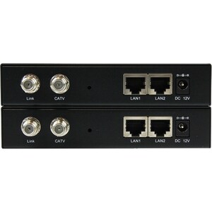 StarTech.com Gigabit Ethernet over Coaxial Unmanaged Network Extender Kit - 2.4km - 2.40 km Extended Range - Steel