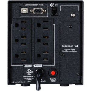 UPS de línea interactiva CyberPower - 750VA - Minitorre - AVR - 8Hora(s) Recharge - 120 V AC Entrada - 120V AC Salida - 6 