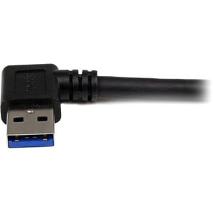 StarTech.com 1m USB 3.0 SuperSpeed Kabel A auf B rechts gewinkelt - Schwarz - Cable for Notebook, Netzwerkgerät, Drucker, 