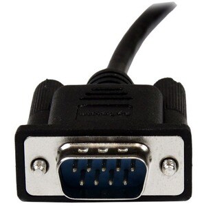 StarTech.com 1m Seriell DB9 RS-232 Nullmodemkabel - Schwarz - St/Bu - Cable for Modem, PC - Abschirmung - 28 AWG - Schwarz