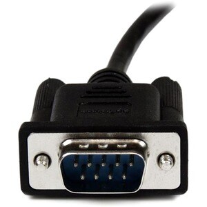 StarTech.com Câble Null Modem Croisé Série RS232 DB9 2 m - Noir - Cable for Modem, PC - Blindé - 28 AWG - Noir