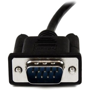 StarTech.com Cavo seriale null modem DB9 RS232 nero 2 m - F/M - Cable for Modem, PC - Schermato - 28 AWG - Nero