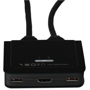 StarTech.com 2 Port USB HDMI Cable KVM Switch with Audio and Remote Switch - USB Powered - 2 Computer(s) - 1 Local User(s)