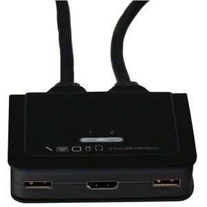 StarTech.com Switch KVM cavo HDMI® USB 2 porte con audio e switch remoto - Alimentazione USB - 2 Computer - 1 Utente Local