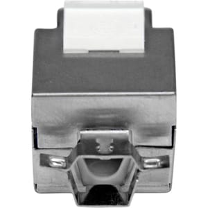 StarTech.com Shielded Cat 6a Keystone Jack - RJ45 Ethernet Cat6a Wall Jack White - 110 Type - 1 x RJ-45 Network Female - W