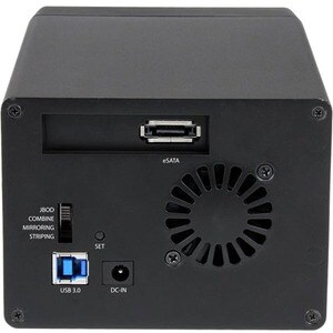 StarTech.com USB 3.0 eSATA Dual 3.5â€ SATA III Hard Drive External RAID Enclosure w/ UASP and Fan â€" Black - USB 3.0 Typ