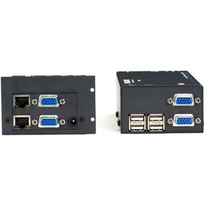 Black Box ServSwitch Wizard USB KVM Extender with Dual-Head VGA and Audio - 984.25 ft Range - WUXGA - 1920 x 1200 Maximum 