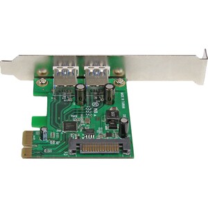 StarTech.com Adattatore scheda SuperSpeed USB 3.0 con 2 porte PCI Express (PCIe) con UASP - Alimentazione SATA - 2 Total U