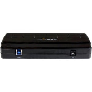 StarTech.com 7 Port SuperSpeed USB 3.0 Hub - 5Gbps - Desktop USB Hub with Power Adapter - Black - Add 7 external, SuperSpe