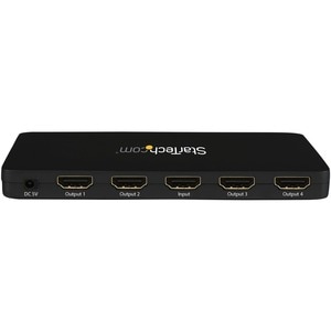 StarTech.com 4K HDMI Splitter - 4k 30Hz - 4 Port - Aluminum - Backward Compatible - HDMI Multi Port - HDMI Hub - Displays 