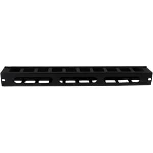 StarTech.com 1U Horizontal Finger Duct Rack Cable Management Panel with Cover - Cable Management Panel - 1U Rack Height x 