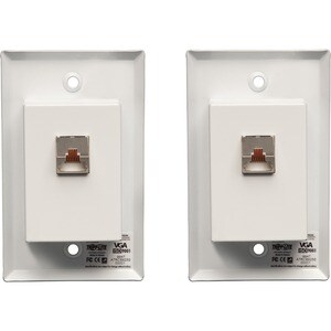 Tripp Lite by Eaton VGA over Cat5/6 Extender Kit, Wall Plate Transmitter/Receiver for Video/Audio, Up to 1000 ft. (305 m),