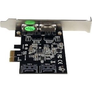 StarTech.com 2 Port PCI Express SATA 6 Gbps eSATA Controller Card - Dual Port PCIe SATA III Card - 2 Int/2 Ext - Add 2 ext