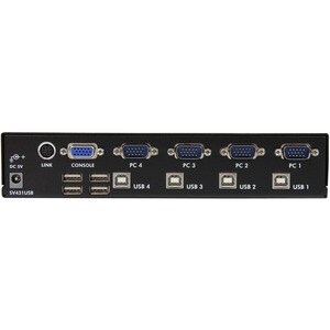 4 Port Professional VGA USB KVM Switch with Hub - 1U Rack-mountable KVM Switch (SV431USB)