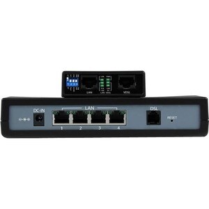 StarTech.com 1 Port to 4 Port VDSL2 Ethernet Extender Kit Over Single-pair Wire - 10/100Mbps - 1km