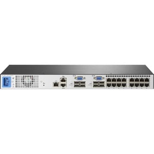 HPE KVM Switchbox - 16 Computer(s) - 2 Local User(s) - 1280 x 1024 - 19 x Network (RJ-45) - 8 x USB - 2 x VGA - 1U - Rack-