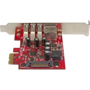StarTech.com 3 Port PCI Express USB 3.0 Karte mit Gigabit Ethernet - 3 Total USB Port(s) - 3 USB 3.0 Port(s)1 Netzwerk (RJ
