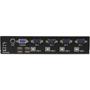 StarTech.com KVM-Switchbox - TAA-konform - 4 Computer - 1 Lokaler Benutzer(n) - 1920 x 1440 - 8 x USB - 5 x VGA - 1U - Rac