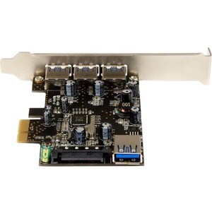 StarTech.com Scheda Espansione PCI Express USB 3.0 SuperSpeed a 4 porte ( 3 esterne, 1 interna ) - 4 Total USB Port(s) - 4