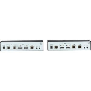 Black Box Dual-Head DisplayPort KVM Extender over CATx - 1 Computer(s) - 1 Remote User(s) - 492 ft Range - 4K - 4096 x 216