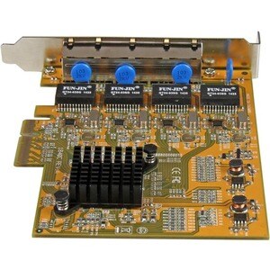 StarTech.com Carte réseau PCI Express à 4 ports Gigabit Ethernet avec chipset Realtek RTL8111G - Adaptateur NIC PCIe GbE -