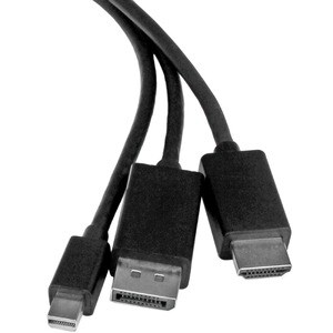 StarTech.com 2m 6 ft HDMI, DisplayPort or Mini DisplayPort to HDMI Converter Cable - HDMI, DP or Mini DP to HDMI Adapter -