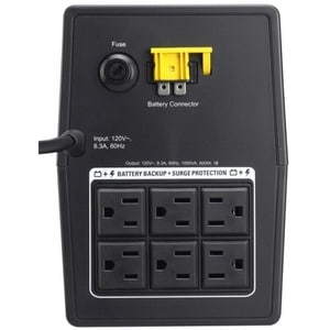 APC by Schneider Electric Back-UPS BX1000L-LM - Tower - 6 Hour Recharge - 120 V AC Input - 120 V AC Output - Stepped Sine 
