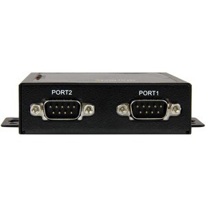 StarTech.com 2 Port Seriell auf IP Geräte Server - RS232 - Metall und Montierbar - Serieller Geräte Server - 1 x Netzwerk 