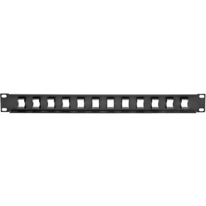 Eaton Tripp Lite Series 12-Port 1U Rack-Mount Unshielded Blank Keystone/Multimedia Patch Panel, RJ45 Ethernet, USB, HDMI, 