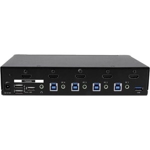 StarTech.com Switch KVM USB HDMI à 4 ports - Commutateur écran clavier souris HDMI avec hub USB 3.0 intégré - 1080p - 4 Or