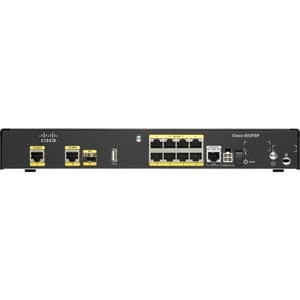 Cisco 890 892FSP Router - Recondicionado - 9 Portas - Porta de gestão - 1 - Gigabit Ethernet - Secretária