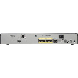 Cisco 880 886 ISDN Router - Recondicionado - 4 Portas - 4 RJ-45 Port(s) - Porta de gestão - Slots256 MB - Fast Ethernet - 