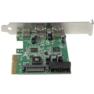 StarTech.com USB 3.1 PCIe Card - 5 Port - USB 3.1 Gen 2 (10Gbps) - 1x USB-C, 2x USB-A + 1x 2 Port IDC (5Gbps) - USB-C Card