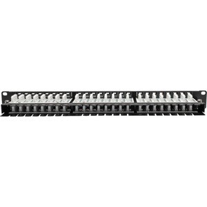 Tripp Lite 48-Port 1U Rack-Mount High-Density UTP 110-Type Patch Panel RJ45 Ethernet 568B Cat5/5e TAA - 48 Port(s) - 48 x 