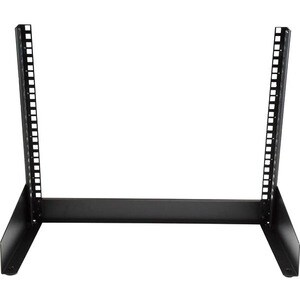 StarTech.com 2-Post 8U Desktop Server Rack, Open Frame 19in Computer Rack, Small Home/Office Rack for AV / Studio / Data /