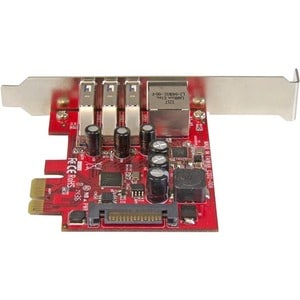 StarTech.com USB Adapter - PCI Express 2.0 - Plug-in-Karte - 3 Total USB Port(s) - 3 USB 3.0 Port(s)1 Netzwerk (RJ-45) Ans