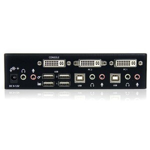 StarTech.com KVM-Switchbox - TAA-konform - 2 Computer - 1 Lokaler Benutzer(n) - WQUXGA - 3840 x 2400 - 6 x USB - 3 x DVI -
