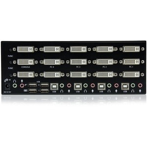 StarTech.com KVM-Switchbox - TAA-konform - 4 Computer - WUXGA - 1920 x 1200 - 8 x USB - 15 x DVI - Rackmount, Desktop