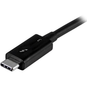 StarTech.com Active 40Gbps Thunderbolt 3 Cable - 3.3ft/1m - Black - 5k 60Hz/4k 60Hz - Certified TB3 Charger Cord w/ 100W P