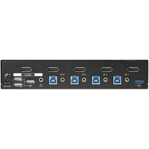 StarTech.com 4-Port DisplayPort KVM Switch - USB 3.0 - 4K - 4 Computer(s) - 1 Local User(s) - 3840 x 2160 - 11 x USB - 5 x