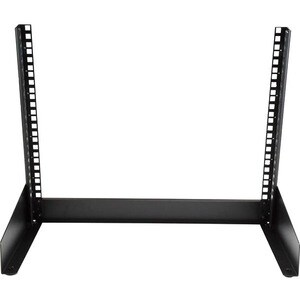 StarTech.com 8U Desktop Rack - 2-Post Open Frame Rack - 19in Open Frame Desktop Rail Rack - 8U - Steel - 50.12 kg Maximum 