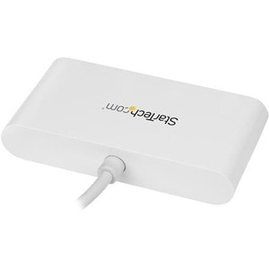 StarTech.com Hub USB-C - Hub USB 3.0 à 4 ports compact - USB-C vers 4x USB-A - Adaptateur USB C - Alimenté par bus - Blanc