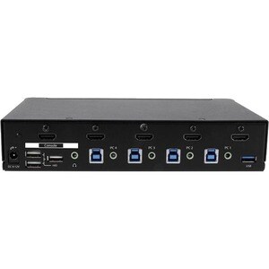 StarTech.com KVM Switchbox - TAA Compliant - 4 Computer(s) - 1 Local User(s) - 1920 x 1080 - 11 x USB - 5 x HDMI - 1U - Ra
