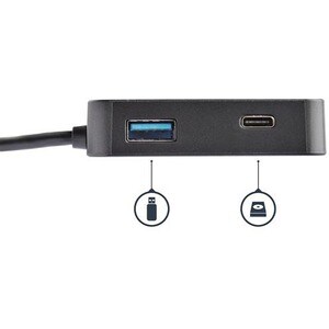 StarTech.com Adaptador Multipuertos USB C - Mini Dock Portátil USB-C 4K HDMI - Hub USB 3.0 (1x USB-A 1x USB-C) - USB Tipo 
